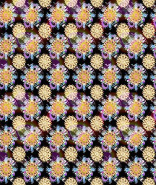 Etnik Mandala havlusu. Kusursuz süs izi. Raster Henna tarzı. Sınır Kızılderili çiçekli paisley patten. Tebrik kartı arkaplanı, boyama kitabı, arkaplan, tekstil için kullanılabilir.