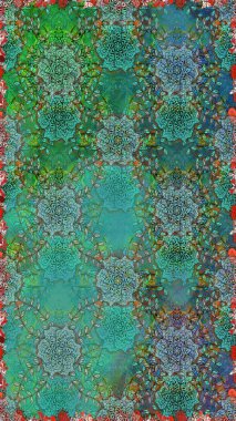 Şirin çiçek elementleri. Raster illüstrasyonu. Kusursuz desenli, modaya uygun kumaş deseni. Renkli Bahar Temalı Kusursuz Arkaplan. Düz Çiçek Elementleri Tasarımı.