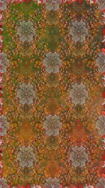 Kahverengi ve bej renkli çiçekler. Düz Çiçek Elementleri Tasarımı. Kusursuz Renksiz Bahar Temalı Kusursuz Arkaplan. Sevimli çiçek raster deseni.