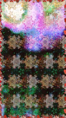 Kusursuz çiçek deseni duvar kâğıdı olarak kullanılabilir. Raster illüstrasyonu. Gri ve nötr renkte çiçekler.