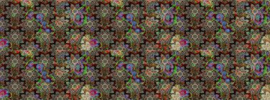 Raster çiçek desenleri çiziyor. Vadinin gri renkli çiçekleri.