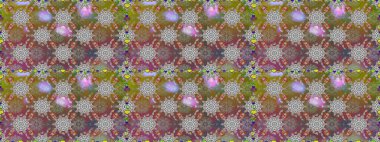 Gri çiçekli kusursuz desen, suluboya çiçek deseni, sevimli çiçek, duvar kağıdı, kart veya kumaş için fayanslı. Raster - stok.