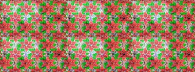 Raster suluboya çiçek deseni, narin çiçekler, pembe ve yeşil çiçekler, tebrik kartı şablonu. Raster Güzel kumaş deseni.