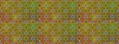 Raster dikişsiz çiçek deseni. Vadinin çiçekleri kahverengi ve yeşil renklerde.