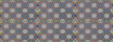 Renkli Bahar Temalı Kusursuz Arkaplan. Kusursuz bir mahsul. Düz Çiçek Elementleri Tasarımı. Raster Şirin kumaş deseni.