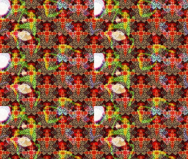 Manzaralı çiçek deseni. Sevgililer günü ve tebrik kartı konsepti için şık bir davetiye. Üst manzara, yumuşak kırmızı renk tarzı. Çiçek kompozisyonu, el boyası, hassas şablon..