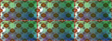 Küçük çiçekteki sevimli çiçek deseni. Raster illüstrasyonu. Soyut çiçek desensiz arkaplan. Raster deseni. Yeşil renklerde.