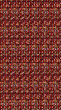 Kahverengi renkte çiçekli çiçek deseni. Suluboya tarzında kahverengi renkte çiçekler.