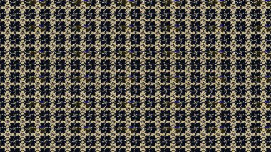 Siyah renkli çiçekler. Raster illüstrasyonunda çiçek deseni çizimi.