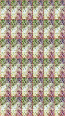 Küçük çiçekli kusursuz yay deseni. Raster illüstrasyonu. Suluboya stilinde nötr ve bej renklerde.