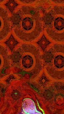 Kahverengi renkli çiçekler. Hediye ambalaj kağıdı, tebrik kartları, posterler ve pankart tasarımı. Raster düz çiçek çizim deseni.