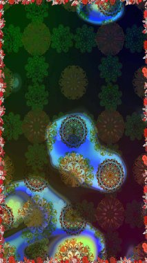 Raster Güzel kumaş deseni. Raster suluboya çiçek deseni, narin çiçekler, gri ve mavi çiçekler, tebrik kartı şablonu..