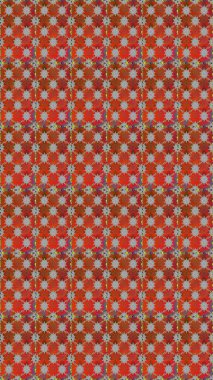 Raster illüstrasyonu. Şirin çiçekli kusursuz desen ve kahverengi ve turuncu renklerde yapraklar, suluboya çiçek deseni, duvar kağıdı, kart veya kumaş için fayanslı.