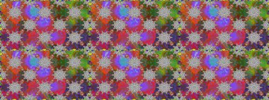 Hediye ambalaj kağıdı, tebrik kartları, posterler ve pankart tasarımı. Raster düz çiçekleri pürüzsüz desen. Gri ve kahverengi renkte çiçekler.