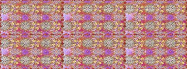 Tarafsız ve pembe renklerde çiçekler. Şirin çiçek elementleri. Raster illüstrasyonu. Kusursuz..