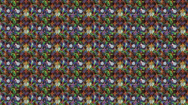 Raster deseni. Bahar çiçekleriyle desen dalla, kahverengi renklerle çiçek siluetiyle.