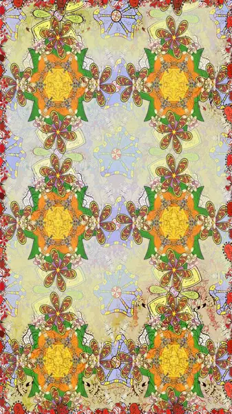 Tarafsız ve bej renkli vadi çiçekleri. Raster dikişsiz çiçek deseni.