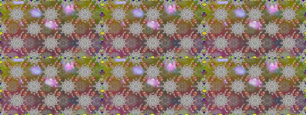 Gri çiçekli kusursuz desen, suluboya çiçek deseni, sevimli çiçek, duvar kağıdı, kart veya kumaş için fayanslı. Raster - stok.