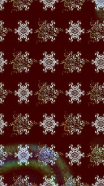 Suluboya çiçekli çiçek deseni. Raster illüstrasyonu. Kahverengi renkli güzel tekstil.