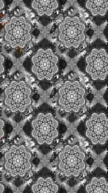 Raster illüstrasyonundaki çiçek desenli çizim. Suluboya tarzında gri renkte çiçekler.