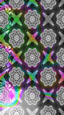 Raster düz çiçek çizim deseni. Hediye ambalaj kağıdı, tebrik kartları, posterler ve pankart tasarımı. Gri renkli çiçekler.