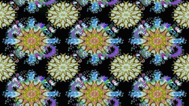 Suluboya etkisi. Organik elementler. Raster deseni. Botanik çizim deseni.