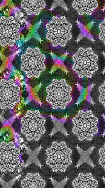 Eskiz klasiği. Raster Şirin kumaş deseni. Renkli Bahar Teması eskiz kalıbı. Düz Çiçek Elementleri Tasarımı.