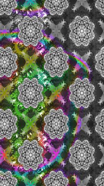 Çiçekli çiçek deseni, suluboya. Raster deseni. Süslü kumaş deseni.