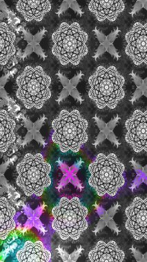 Çiçekli, yapraklı, çiçek desenli eskiz. El çizimi. Raster illüstrasyonu.