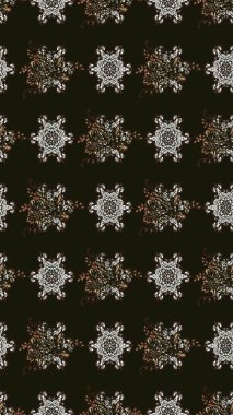 Kızılderili desenli desenli desenli şal deseni. Etnik Mandala süsü. Raster Henna dövme stili. Tekstil, tebrik kartı, boyama kitabı, telefon kılıfı baskısı için kullanılabilir.