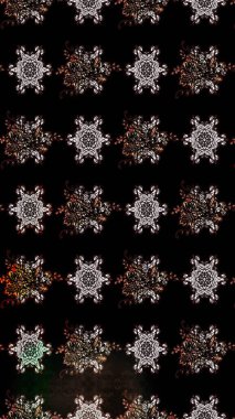 Siyah renkli şirin çiçek deseni. Raster Modaya uygun kumaş deseni. Renkli Bahar Teması eskiz kalıbı. Düz Çiçek Elementleri Tasarımı.