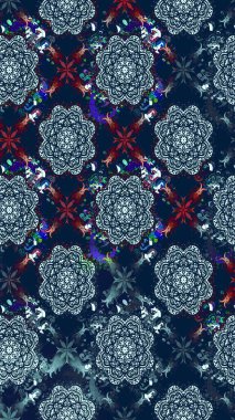 Raster güzel bir çiçek deseni çizmiş. Bahar mevsimi. Tatil havası. Nazik romantik baskı. Mavi renkte çiçekler.