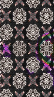 Çiçek deseni. Gri renkli çiçek çizimi. Şatafatlı bahar bahçesi dokusu. Raster illüstrasyonu. Gri renkli çiçekler.