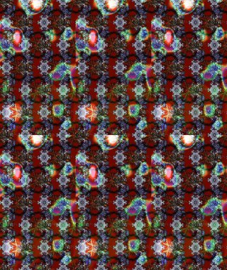 Raster illüstrasyonundaki çiçek desenli çizim. Güzel kumaş deseni. Raster illüstrasyonu. Kırmızı renklerde.