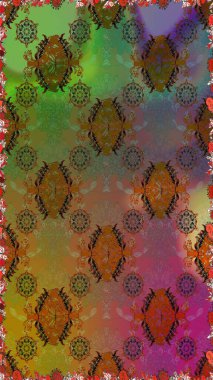 Düz çiçek öğeleri tasarım. Trendy sorunsuz çiçek deseni içinde Raster resim. Yaz tema Dikişsiz desen arka plan rengi. Güzel kumaş deseni.