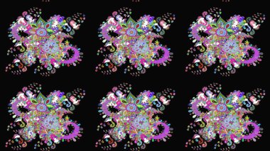 Çizim çiçek deseni duvar kağıdı, web sitesi arka planı, ambalaj kağıdı, davetiye, broşür, afiş veya web sitesi için kullanılabilir. Karalama elementleri. El çizimi Raster illüstrasyonu.