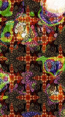 Çiçek. Raster illüstrasyonu. Kahverengi renklerde. Taslak dekoratif arka plan, çiçek mandala.