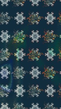 Küçük mavi çiçekli oldukça eski bir besin torbası deseni. Millefleur 'lar. Tekstil, kumaş, kapaklar, duvar kağıtları, baskı, paket, koleksiyon defteri, örgü, dekupaj için çiçek arkaplanı..