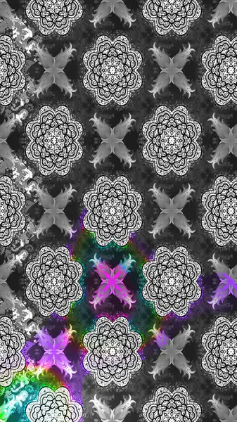 Çiçekli, yapraklı, çiçek desenli eskiz. El çizimi. Raster illüstrasyonu.