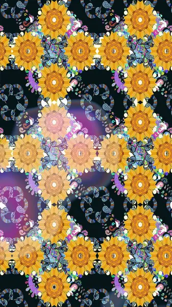 Sketch folk pattern in small wild flowers. Liberty style millefleurs. Floral meadow background for textile, wallpaper, covers, surface, print, gift wrap, scrapbooking, decoupage. Rustic chic.