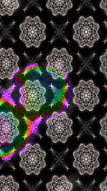 Raster illüstrasyonundaki çiçek desenli çizim. Siyah renkli çiçekler. Renkli Bahar Teması eskiz kalıbı. Düz Çiçek Elementleri Tasarımı.