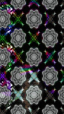 Kızılderili desenli desenli desenli şal deseni. Etnik Mandala süsü. Raster Henna dövme stili. Tekstil, tebrik kartı, boyama kitabı, telefon kılıfı baskısı için kullanılabilir.