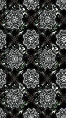 Siyah üzerine çiçekler. Eskiz arkaplan modeli. Suluboya, elle çizilmiş. Raster stoku.