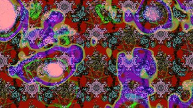 Güzel kumaş deseni. Raster illüstrasyonu. Hoş bir çiçek geçmişi var. Küçük çiçekte çizim deseni.