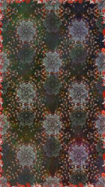 Kusursuz. Küçük çiçekteki sevimli çiçek deseni. Raster illüstrasyonu.