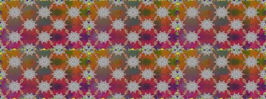 Nazik, yaz çiçekleri kahverengi ve gri renklerde. Küçük çiçekteki sevimli çiçek deseni. Raster illüstrasyonu. Raster deseni.