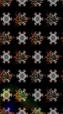 Klasik çiçek tasarımı elementleri. Siyah kıvırcık çiçekler siyah renkte şekillenir. Raster illüstrasyonu.