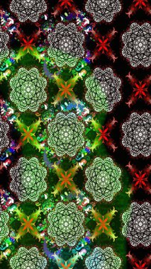 Varicoloblack Raster çizimi. Bir sürü siyah ve soyut çiçekli tropik eskiz deseni. Küçük çiçekte sevimli çiçek deseni var..