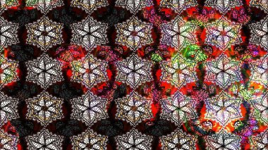 Raster illüstrasyonu. Kumaş, tekstil, duvar kağıdı baskısı için. Miles Fleur, süslü püslü bir süs. Eski usul. Tomurcukları papatya çiçekleri olan sevimli bir çiçek deseni. Taslak arkaplan.