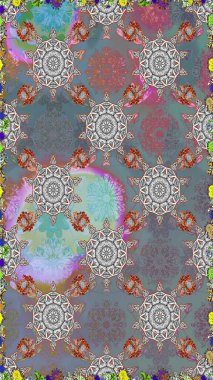 Motley illüstrasyonu. Küçük renkli çiçekler. Kusursuz. Çiçekli yaz çiçekleri. Moda baskıları için zarif bir şablon. Küçük çiçekte şirin desenler.